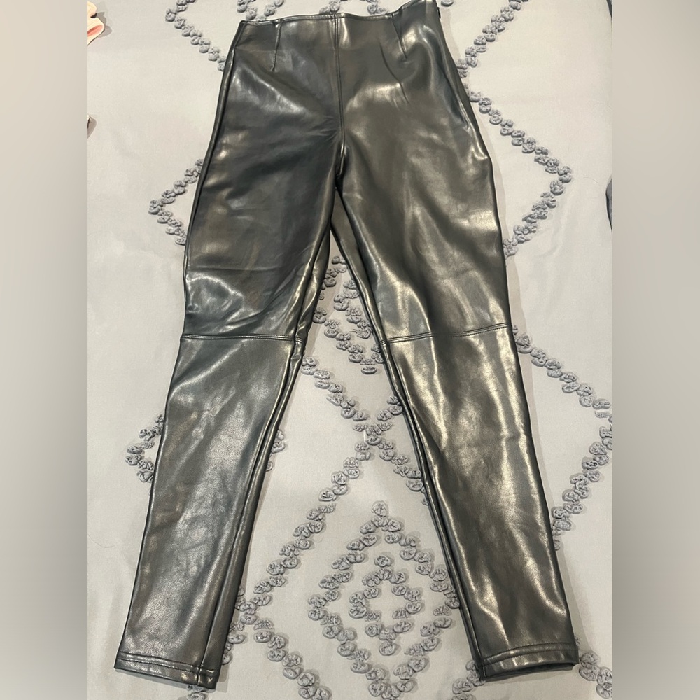 A&F Black pleather pants NEW